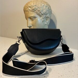 Black Crossbody Bag with Adjustable Strap